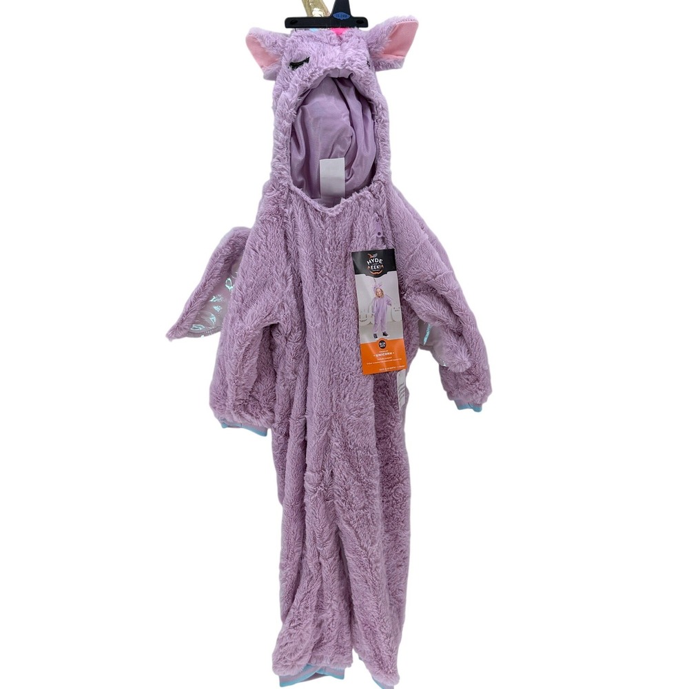 Hyde and EEK Boutique Toddler Unicorn Costume Purple Plush Jumpsuit 18-24 Months